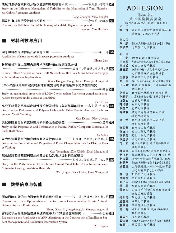 关于《粘接》杂志 2021年第03期的出版信息 关于《粘接》杂志 2021年第03期的出版信息